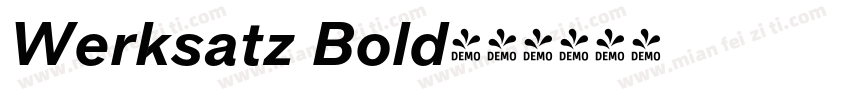 Werksatz Bold字体转换